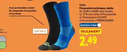 Lidl Crivit chaussettes techniques adulte offre