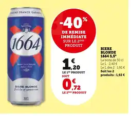 U Express 1664 Bière Blonde 5,5° offre