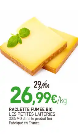naturéO Les Petites Laiteries Raclette fumée bio offre