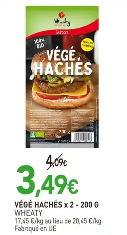 naturéO WHEATY VÉGÉ HACHÉS x 2 - 200 G offre