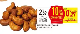 naturéO Base Organics Noix de cajou tamari offre