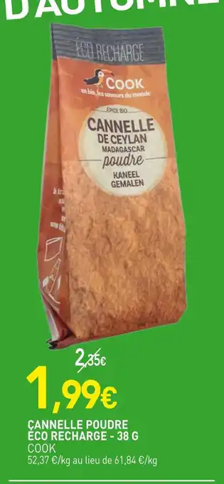 naturéO COOK Cannelle poudre éco recharge - 38 g offre