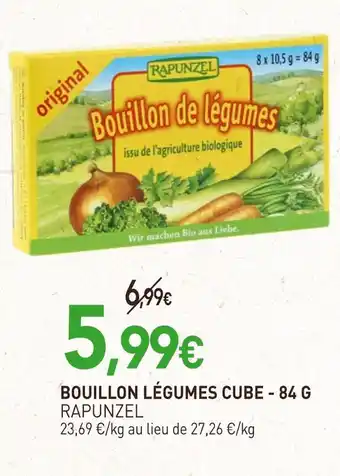 naturéO RAPUNZEL Bouillon légumes cube offre