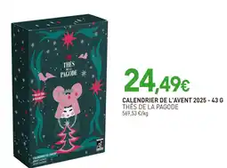 naturéO THÉS DE LA PAGODE Calendrier de l'avent 2025 - 43 g offre