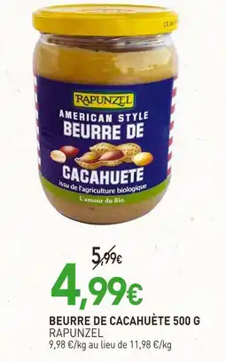 naturéO RAPUNZEL Beurre de cacahuète 500 g offre