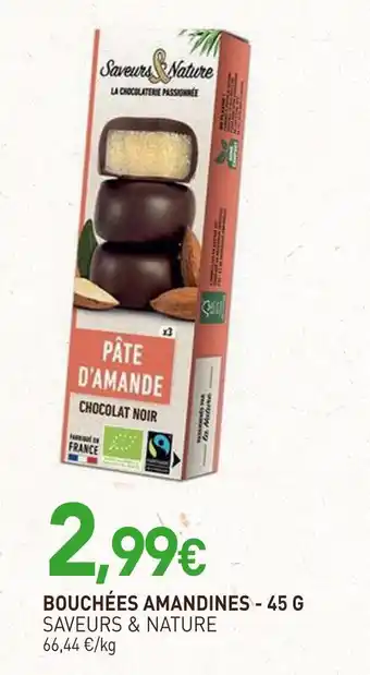 naturéO SAVEURS & NATURE Bouchées amandines - 45 g offre