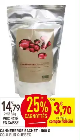 naturéO COULEUR QUEBEC Canneberge sachet - 500 g offre