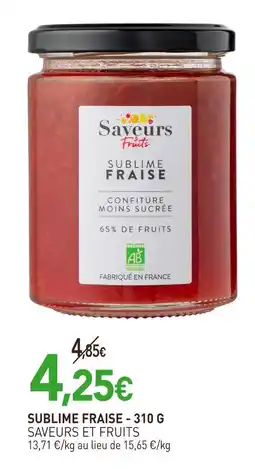 naturéO SAVEURS ET FRUITS Sublime fraise - 310 g offre