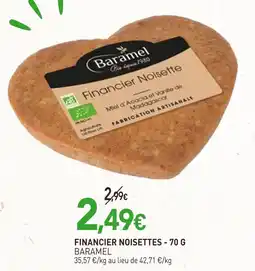 naturéO BARAMEL Financier noisettes - 70 g offre