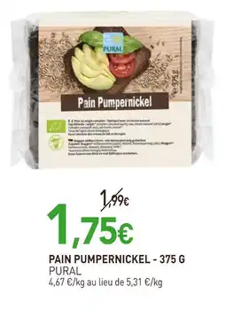 naturéO PURAL Pain pumpernickel - 375 g offre