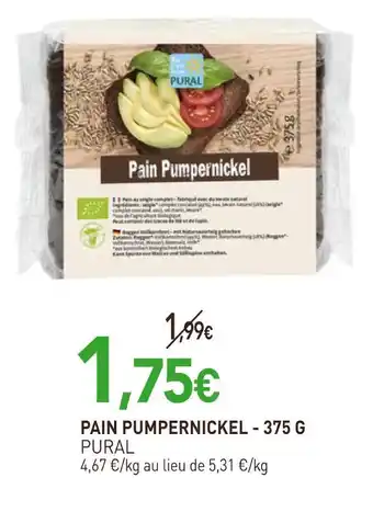naturéO PURAL Pain pumpernickel - 375 g offre