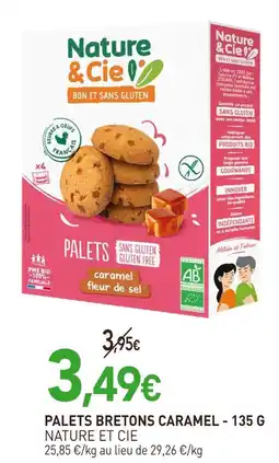naturéO NATURE ET CIE Palets bretons caramel - 135 g offre