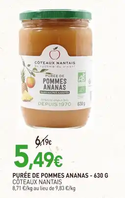 naturéO CÔTEAUX NANTAIS Purée de Pommes Ananas offre