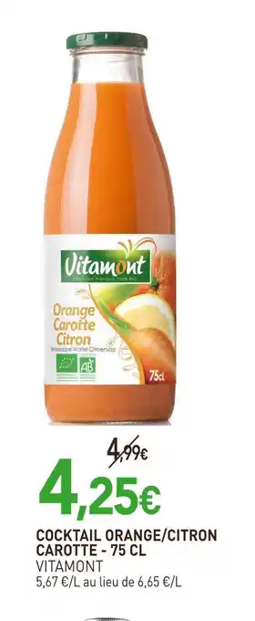 naturéO Vitamont Cocktail Orange/Citron Carotte offre
