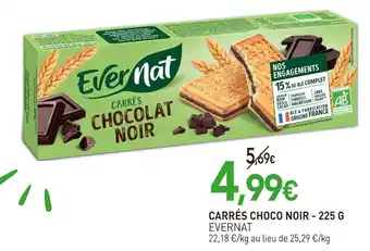 naturéO EVERNAT Carrés choco noir offre