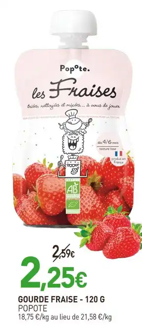 naturéO POPOTE Gourde Fraise offre