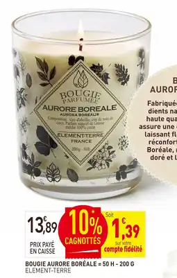 naturéO Bougie aurore boréale = 50 h - 200 g offre