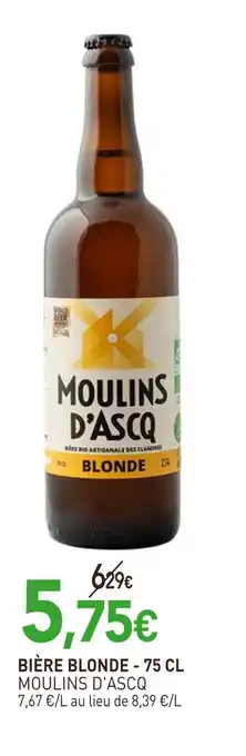 naturéO MOULINS D'ASCQ Bière blonde - 75 cl offre