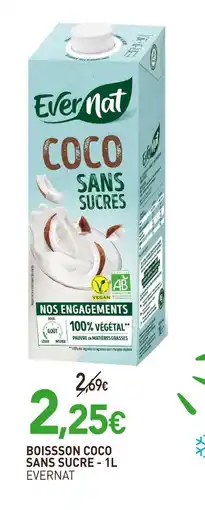 naturéO EVERNAT Boisson coco sans sucre - 1l offre