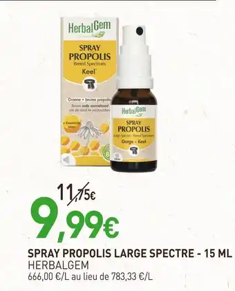 naturéO HERBAL GEM Spray propolis large spectre - 15 ml offre