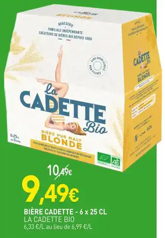 naturéO LA CADETTE BIO Bière cadette - 6 x 25 cl offre