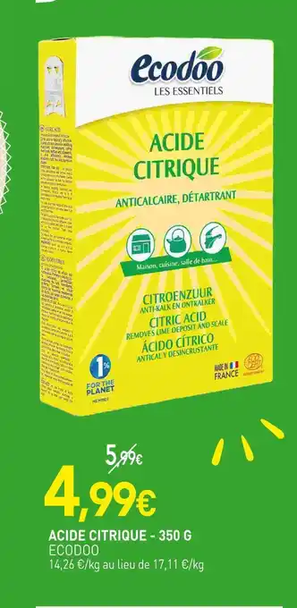 naturéO ECODOO Acide citrique - 350 g offre