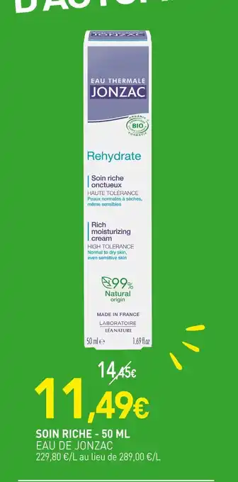 naturéO EAU DE JONZAC Soin riche offre