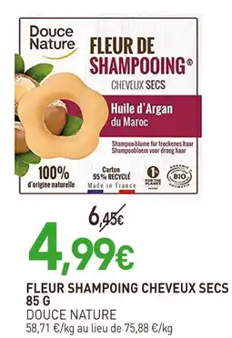 naturéO DOUCE NATURE Fleur de Shampooing Cheveux Secs offre
