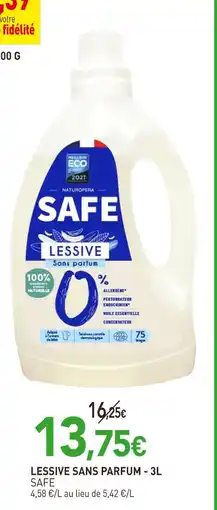 naturéO SAFE Lessive sans parfum - 3L offre