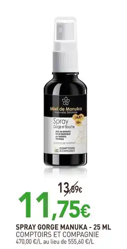 naturéO COMPTOIRES ET COMPAGNIE Spray Gorge Manuka offre