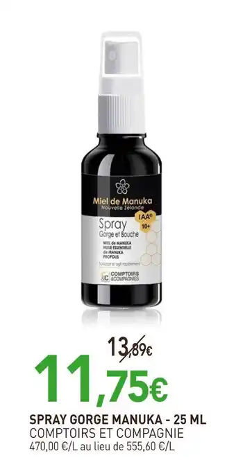 naturéO COMPTOIRES ET COMPAGNIE Spray Gorge Manuka offre