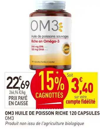naturéO OM3 OM3 Huile de poissons sauvages Riche offre