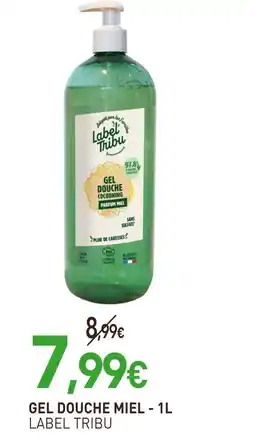 naturéO LABEL TRIBU Gel douche miel - 1l offre