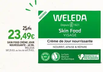 naturéO Weleda Skin Food Crème Jour Nourrissante offre