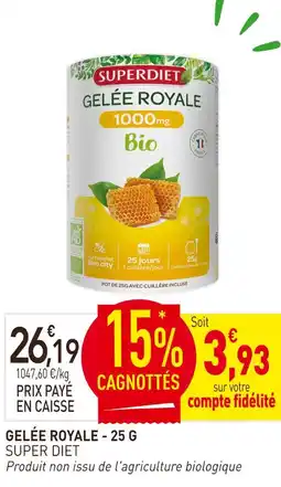 naturéO SUPER DIET Gelée Royale Bio 1000mg offre