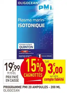 naturéO OLIGOCÉAN PROGRAMME PMI 20 AMPOULES - 200 ML offre