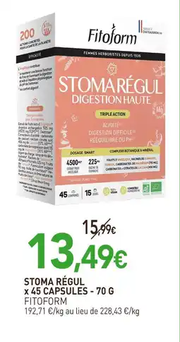 naturéO FITOFORM Stoma régul x 45 capsules - 70 g offre