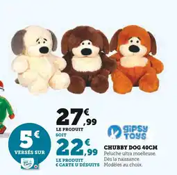 Hyper U Gipsy Toys Chubby Dog 40cm offre