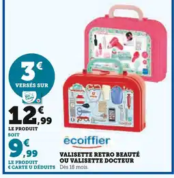 Hyper U ECOIFFIER Valisette retro beauté offre