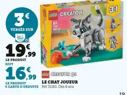 Hyper U LEGO Le chat joueur offre