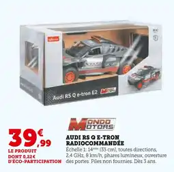 Hyper U MONDO MOTORS Audi RS Q e-tron radiocommandée offre