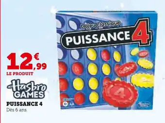 Hyper U HASBRO GAMES Puissance 4 offre