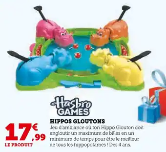 Hyper U HASBRO GAMES Hippos Gloutons offre