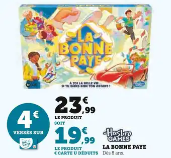 Hyper U Hasbro Games La Bonne Paye offre