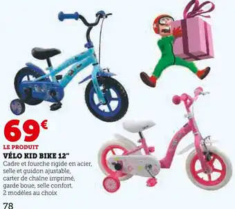 Hyper U Vélo Kid Bike 12 - Bleu offre
