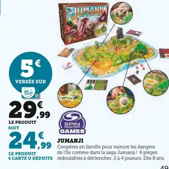 Hyper U SPIN MASTER GAMES Jumanji offre