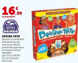 Hyper U Spin Master Devine Tête offre