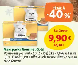 Maxi Zoo Purina Gourmet Maxi packs Gourmet Gold offre