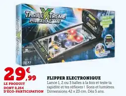 Hyper U Pinball Game Flipper Electronique offre