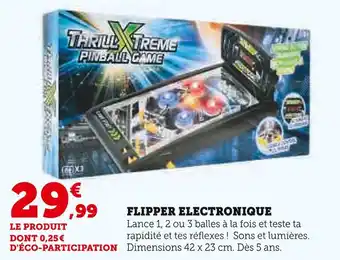 Hyper U Pinball Game Flipper Electronique offre